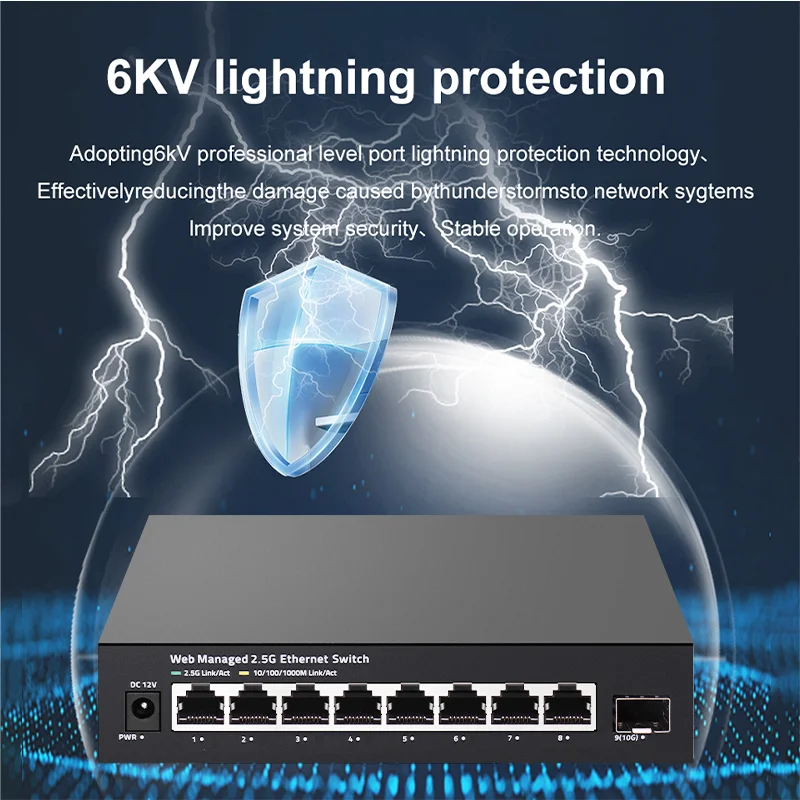 ONTi 2.5GbE Managed Switch 8 P - Sfp+ 10G Managed Switch 8 Port recension och pris