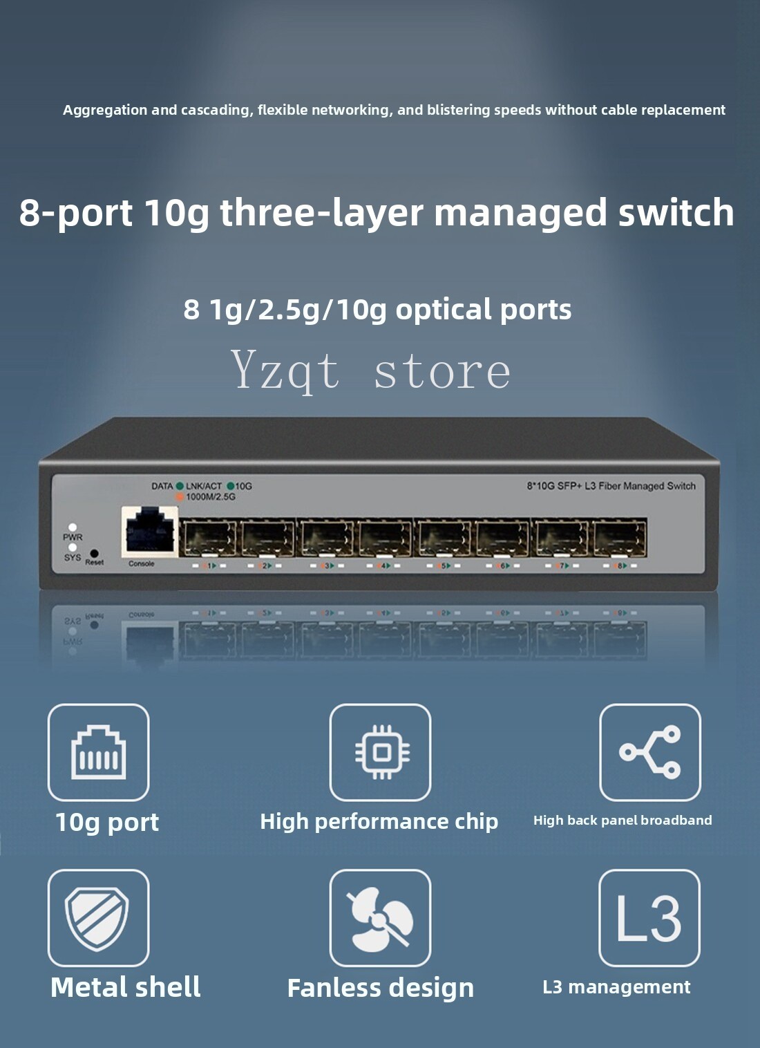 8-Port 10 Gigabit Ethernet swi - Sfp+ 10G Managed Switch 8 Port recension och pris